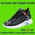 thumbnail image 3 of Men'S Height-Increasing Sneakers with Cushioned EVA Sole - Low-Top Lace-Up Shoes  Black & Colorway - All-Season Gym, Running, Casual Shoes - Height Increase for Men, Gym Footwear, Sporty Design, Brea, 3 of 7