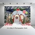 thumbnail image 2 of ckepdyeh 300X200cm Fondo de Navidad Tela Casa de Nieve Navideña Multifuncional Conveniente Fondo de Fotografía Telas, 2 of 6