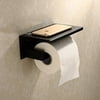 Fuloon Bathroom Accessories Stainless Steel Wall Mount Bathroom Lavatory Toilet Paper Holder (Black)