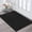 Black/Dark Grey-2' x 3' (Rectangular), variant on Indoor Door Mat 2x3 Ft Small Area Rugs Washable Front Non Slip Rubber Backed Entryway Rug Cotton Entrance Doormat For Porch Bathroom Kitchen Bedroom Black/dark Grey