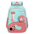 thumbnail image 3 of Weebloom School Backpack For Kids Boys Girls Waterproof Cartoon Puppy Print Color Block Design Bookbag Elementary Middle School Mint Green, 3 of 3