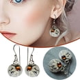 thumbnail image 3 of Pendientes boho Pendientes de plata Pendientes de flores Pendientes étnicos colgantes para mujer y niña Hechos a mano Bohemio Trendy Boho Vintage Joyería, 3 of 8