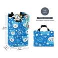 thumbnail image 2 of Yayeee Freestanding Laundry Hamper with Handle Collapsible Large Storage Basket for Clothes, Blue Bears, 2 of 7