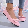 thumbnail image 5 of KIJBLAE Women's Vintage Bow Knot Low Cut Flats, Solid Slip On Lazy Daily Comfortable Casual Moccasins Pink 40, 5 of 9