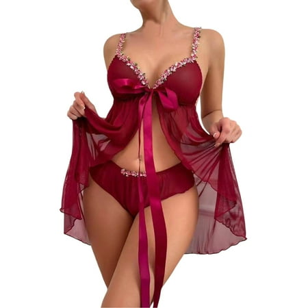 Xuewenshw Women s Lingerie Chemise Nightgowns for Women Plus Size Sexy Lingerie Lingerie Babydoll Womens Lingerie Sexy Women s Sleepwear