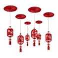 thumbnail image 3 of 6 Piezas Pendientes Año Nuevo Chino Decorativos Colgantes de Techo con Borlas para Celebración del Año del Caballo y Primavera Adecuados para Tiendas, 3 of 9