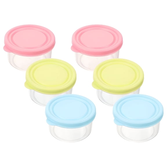 ACDANC 6 Pcs Dip Box Food Storage Containers Sauce Cups with Lids Seasoning Packing Salad Dressing Condiment Travel Baby