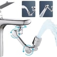 thumbnail image 2 of Extensor de grifo de rotación Universal de 1080 °, cabezal de pulverizador de modo Dual, grifos de extensión de brazo de Robot de cocina, grifo giratorio de baño, 2 of 4