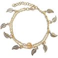 thumbnail image 1 of Tobilleras bohemias con cristales en capas, pulseras de tobillo plateadas con diamantes de imitación, joyería de playa para pies para mujeres y niñas, color dorado, 1 of 5