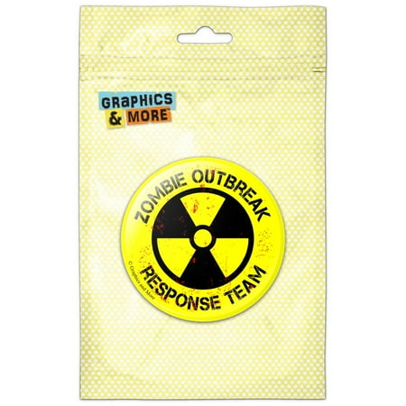 

Zombie Outbreak Response Team Radiation Symbol Refrigerator Button Magnet