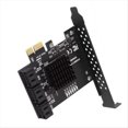 thumbnail image 3 of Controlador PCIE 1X A 6 Puertos 3.0 PCI e, Tarjeta de Expansión Multiplicadora PCI Express, Tarjeta Vertical Adicional de 6 Gbps., 3 of 5