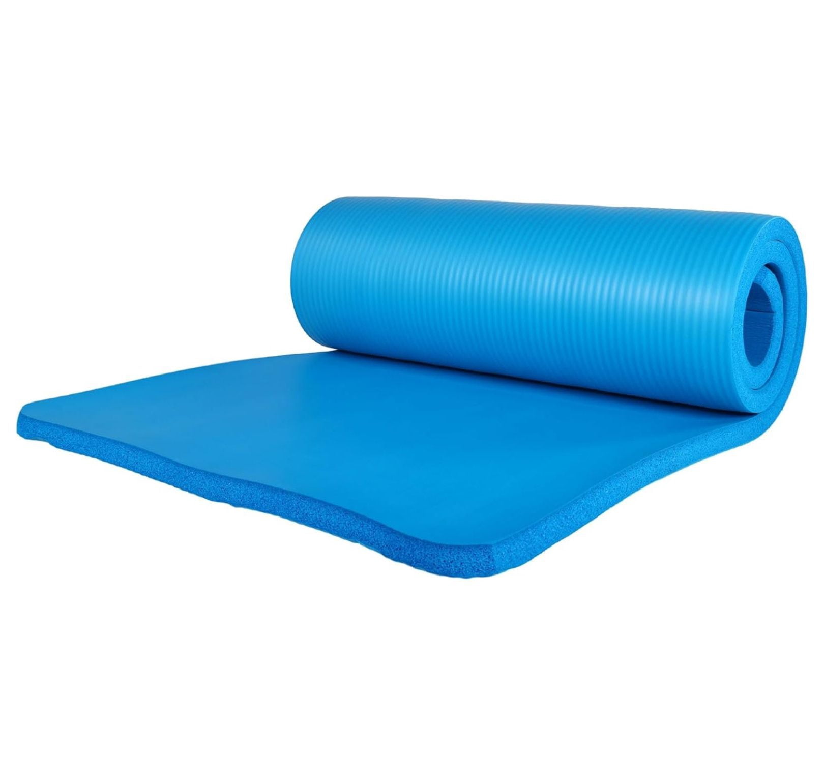 Yoga Mat with Knee Pad & Blocks - 71x24 Inch Extra Thick Non-Slip Mat for Home Gym & Studio - 1 Inch Foam, Anti-Tear, Includes Strap & Cushion