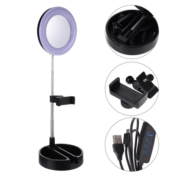 WHAMVOX 1 Set Black Cellphone Stand with Folding Design for Women and Content Creators in Live Streaming