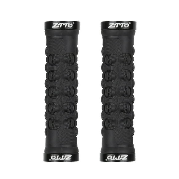 1 Pair MTB Handlebar Grips TPR Rubber Lock on -slip Grips for MTB Folding Bike