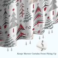 thumbnail image 6 of White Christmas Tree Pattern Shower Curtain 72"x72" ,Bathroom Decorative Shower Curtains Set with 12 Hooks,Modern Waterproof Washable Shower Curtain, 6 of 6