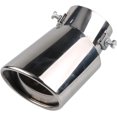 thumbnail image 1 of HAHDAXIA Universal Stainless Steel Exhaust Muffler Tip Pipe Car Oval Rear Exhaust Curved TailPipe Muffler Vehicle Modification, 1 of 6