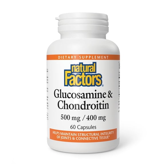 Natural Factors Glucosamine & Chondroitin, Supports Healthy Joints and Connective Tissue, 60 Capsules