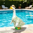thumbnail image 5 of HCBY Large Goose Statue Dress, Sunflower Leaf Print Outfit with Hat for Yard, Porch, Garden, 5 of 5
