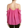 thumbnail image 3 of Nicole Miller Artelier AZALEA Silk Georgette Cold Shoulder Blouse, US Small, 3 of 3