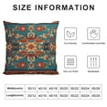 thumbnail image 5 of COMIO  Throw Pillow Covers Tribal Abstract Turquoise and Yellow Vintage Carpet Pattern Decorative Pillow Cases Home Decor Standard Square Floral Pillowcases, 5 of 5