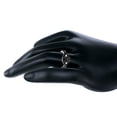 thumbnail image 5 of Vir Jewels 1/5 CTTW Black Diamond and CZ Engagement Ring .925 Sterling Silver with Rhodium Size 6, 5 of 7