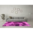 thumbnail image 3 of Ahgly Company Machine Washable Indoor Square Abstract Pink Modern Area Rugs, 7' Square, 3 of 4