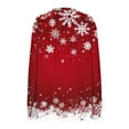 thumbnail image 5 of Half Zip Sweatshirts Loose Fit Casual Christmas Crewneck Pullover Tops for Women Colorblock Holiday Outfits (M, Red), 5 of 5