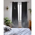 thumbnail image 3 of Night Stars Moon Sheer Curtains 84 Inch Length 2 Panels Set for Living Room/Bedroom, Modern Abstract Art Cloud Fog Kitchen Curtains Grommet Semi-Sheer Curtains Drapes Window Treatments 42"x84"x2, 3 of 7