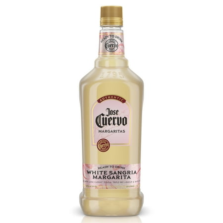 Jose Cuervo Authentic Margarita White Sangria Ready to Serve, 1.75 L Plastic Bottle, 9.95% ABV