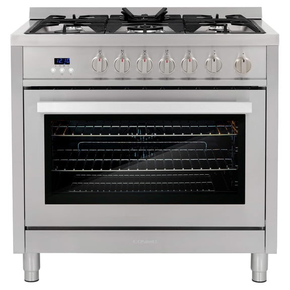 Cosmo 36-in 5 Burners 3.8-cu ft Convection Oven Freestanding Gas Range