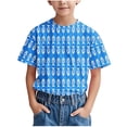 thumbnail image 2 of 2025 New Summer Boys T-Shirts Size 8 Children'S Short Sleeved Printed Pattern T-Shirt Round Neck Half Sleeved Casual Versatile T Shirts for Girls, 2 of 6