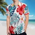 thumbnail image 5 of High Quality Hawaiian Shirts for Men Short Sleeve Aloha Beach Shirt Floral Summer Casual Button Down Shirts Blouses 34G5JS, 5 of 7