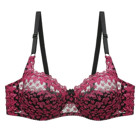 

Women Underwired Bra Plus Size And Full Coverage For Casual Daily Wear Rose Red 34d