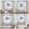thumbnail image 6 of Octopus Coastal Sheer Curtains 63 Inches Long, Summer Beach Coral Starfish Blue Ombre Light Filering Curtains, Breathable Simi Curtain Privacy Drapes for Living Room Bedroom Window Treatment, 6 of 8
