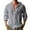 Grey, variant on Men's Linen Button Down Shirt with Hood - Long Sleeve, Roll-Up Tab, Wooden Buttons, Beach/Casual Wear, S-XXXL