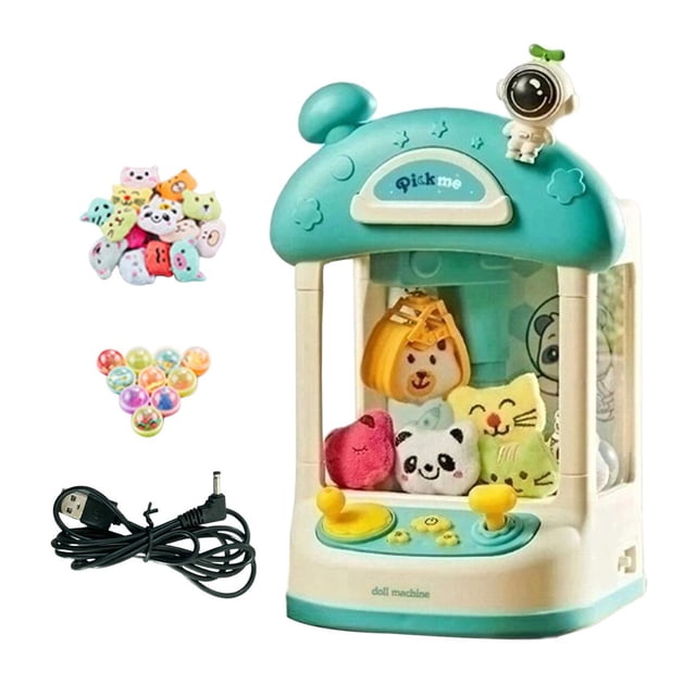 LOVEVER Claw Game Machine Candy Dispenser Game Christmas Gifts Cartoon Electronic Arcade blue