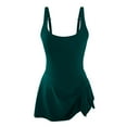 thumbnail image 3 of Gubotare Womens Swimwear Womens One Piece Swimsuit Tummy Control Bathing Suit V Neck Mesh Swim Suits Full Coverage Swimdresses (Green,S), 3 of 4