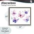 thumbnail image 4 of Stupell Industries Eclectic Blue and Pink Butterflies Brown Floating Frame Canvas Art, 31 x 25, by Creative Studio, 4 of 8