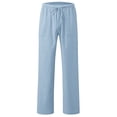 thumbnail image 3 of Dwellite Boys Linen Pants Baggy Summer Beach Yoga Pant Loose Fit Elastic Waist Drawstring Casual Trousers with Pockets 5-15 Years Sky Blue 120, 3 of 3