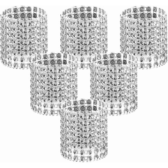 150Pc Napkin Rings, Silver For Table Decorations Wedding, Dinner,Party
