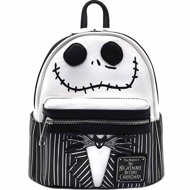 Disney-The Nightmare Before Christmas Jack Skellington, mochila de piel sintética para mujer, marca de moda Sally, regalos de navidad zhangyuxiang unisex