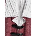 thumbnail image 3 of Tallas grandes Hebillas Two Tone Cable Knit Cardigan Rosegal Mangas largas de talla grande, 3 of 5