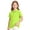 19# Fluorescent Green, variant on Girls Short Sleeve Pique Polo Shirt Preschool Shirt Matching Ribbed Collar Banded Sleeves Three-button Placket Uniform Army Green 110