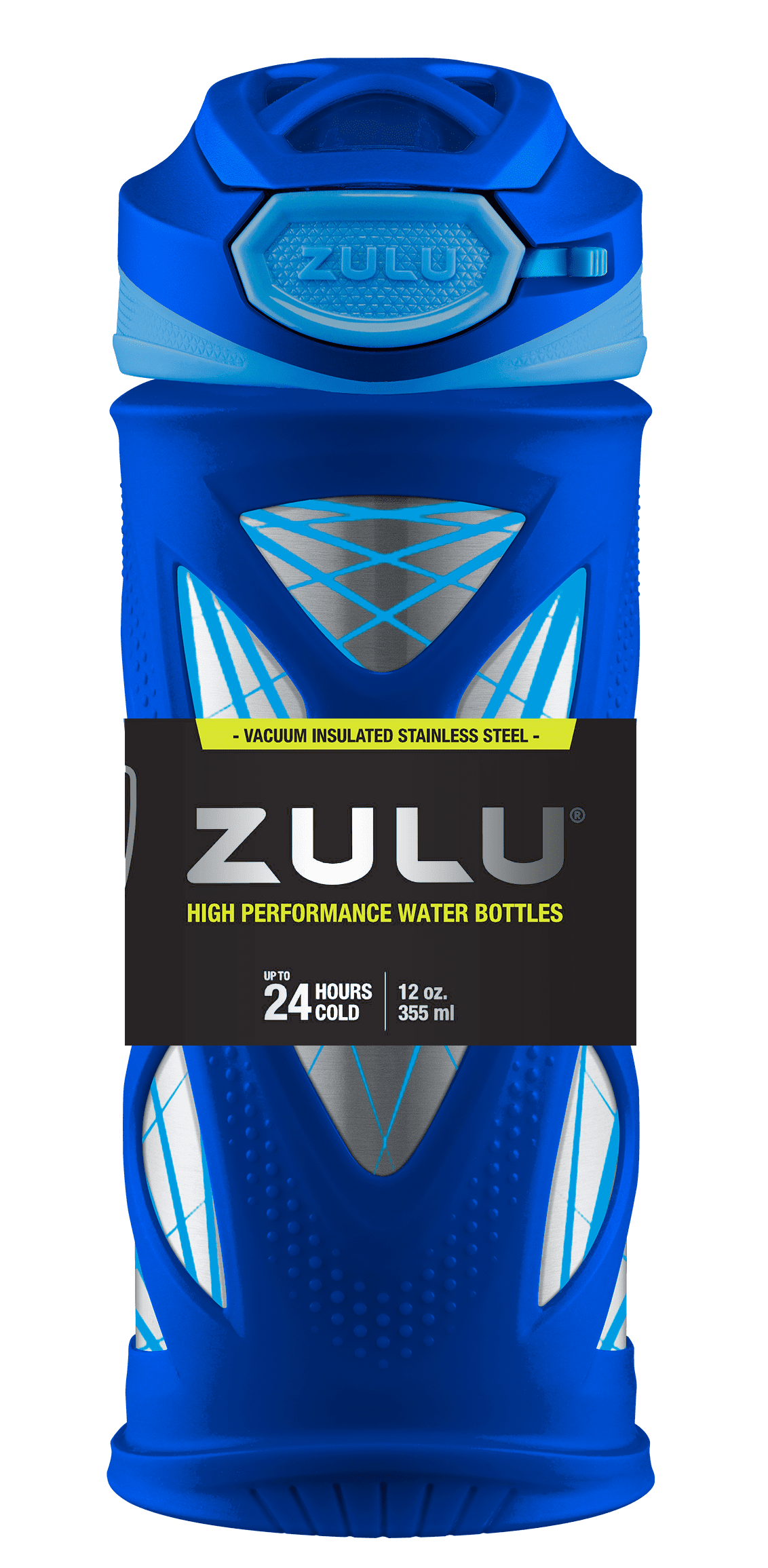ZULU Echo Kids 12 fl oz Stainless Steel Insulated Water Bottle, Blue