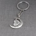 thumbnail image 2 of Coofit Key Chain Moon Love Heart Keyring Charm Key Ring Pendant for Valentine's Day, 2 of 7
