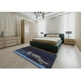 thumbnail image 5 of Ahgly Company Machine Washable Indoor Rectangle Transitional Night Blue Area Rugs, 2' x 3', 5 of 7
