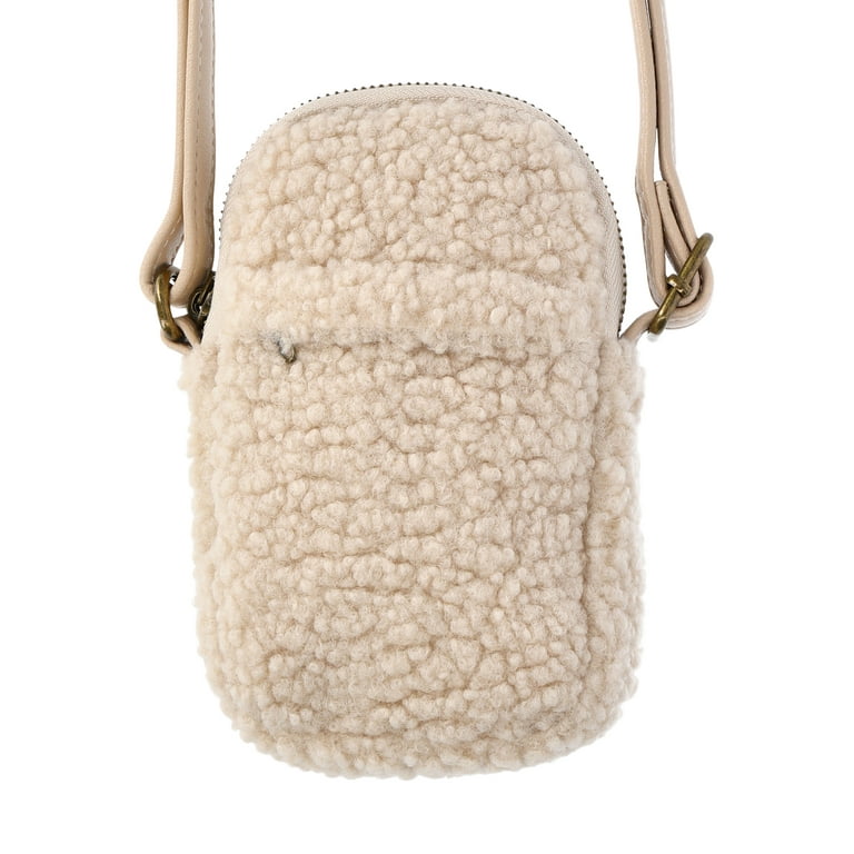 No Boundaries Faux Shearling Mini Crossbody Bag Women s