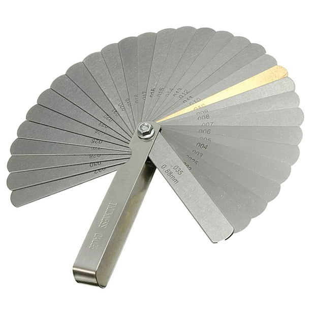 Juego de Calibradores 32 Piezas Feeler Medidores y Métrica Guitar Altura Herramienta SM SunniMix Juego de galgas de espesores