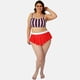 thumbnail image 5 of Traje de baño mujer talla extra, modelo 7507 (Rojo rayas) rojo 38 Roman Fashion Traje de baño 7507, 5 of 6