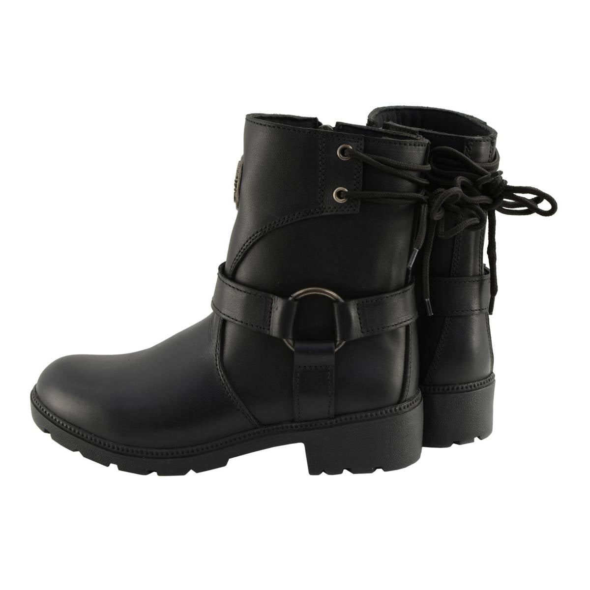 Milwaukee Leather MBL9313 Women's Black Leather Harness Zip
